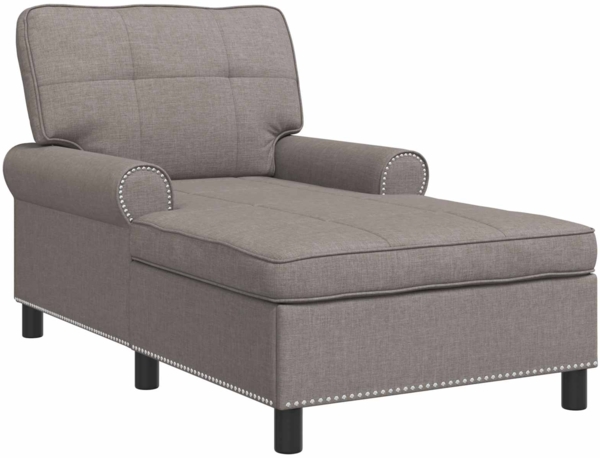 vidaXL Lounge-Liege mit Kissen Taupe 91 x 157 x 91 cm Stoff 42022935