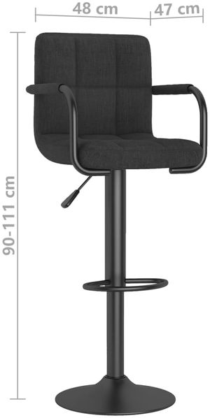 vidaXL Barhocker Schwarz Stoff [334631] Bild 9
