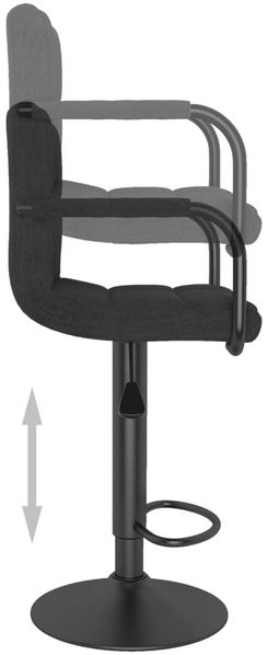 vidaXL Barhocker Schwarz Stoff [334631] Bild 6