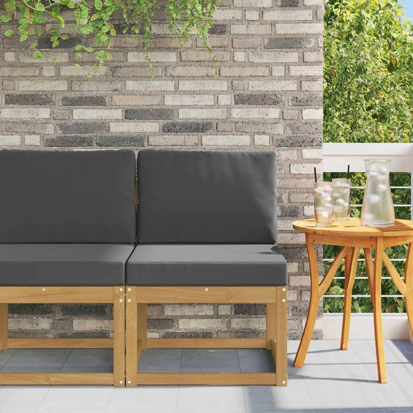 vidaXL Outdoor-Sofagarnitur Weiß und Anthrazit 59 x 63 x 73 cm 901460