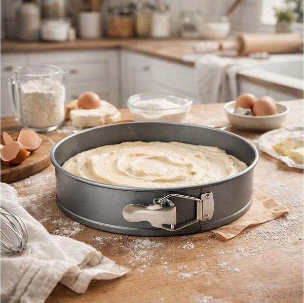 Gravidus Springform Springform 26 cm mit Flachboden aus Stahlblech Backform