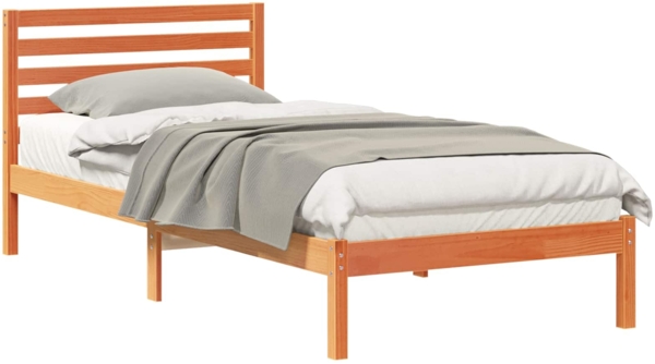 vidaXL Bettrahmen Wachsbraun 100 x 220 cm Massives Kiefernholz 872331