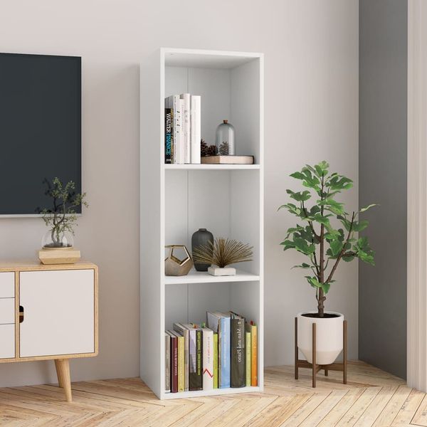 vidaXL Bücherregal/TV-Schrank Weiß 36x30x114 cm Holzwerkstoff 800135