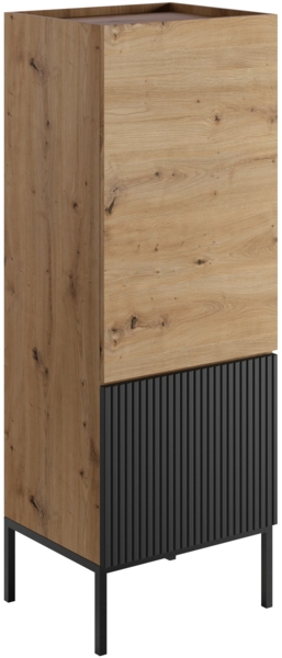 Kommode Cowilo 50 2D (Farbe: Artisan Eiche + Schwarz)