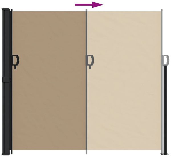 vidaXL Seitenmarkise Ausziehbar Taupe 180x600 cm 4004544 Bild 5