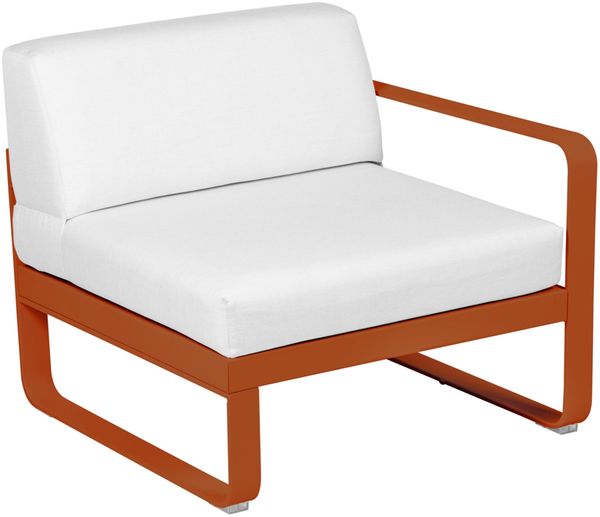 Bellevie Lounge 1-Sitzer Modul E2 Kandierte Orange 81 Grauweiß Rechts