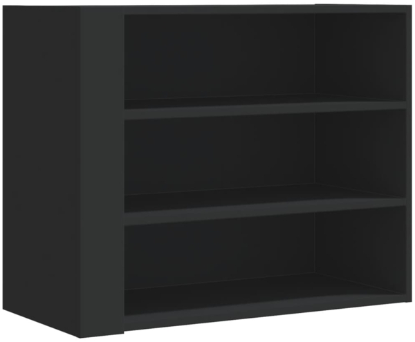 vidaXL Wandregal Schwarz 75x35x60 cm Holzwerkstoff 848417
