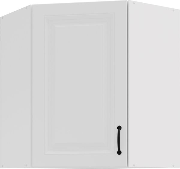 Eckhängeschrank 60x60 cm Stilo Weiss Küchenzeile Küchenblock Küche Landhaus