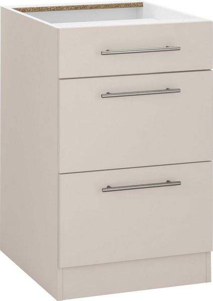 wiho Küchen Unterschrank Cali 50 cm breit, mit 2 großen Auszügen ohne Arbeitsplatte