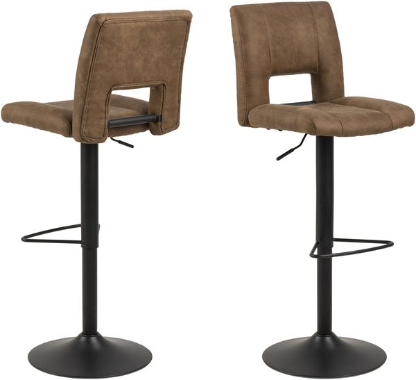 Barhocker >Sylvia< (2er-Set) in hellbraun - 41,5x115x52 (BxHxT)