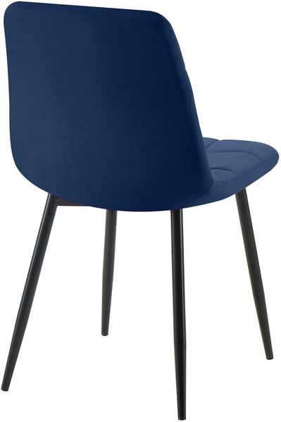 CLP 4er Set Esszimmerstuhl Tilde gepolstert mit Rückenlehne bis 150 kg belastbar,blau Samt Bild 7