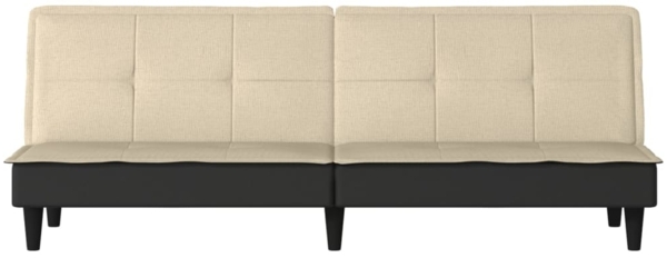 vidaXL Schlafsofa Creme Stoff 351916 Bild 3