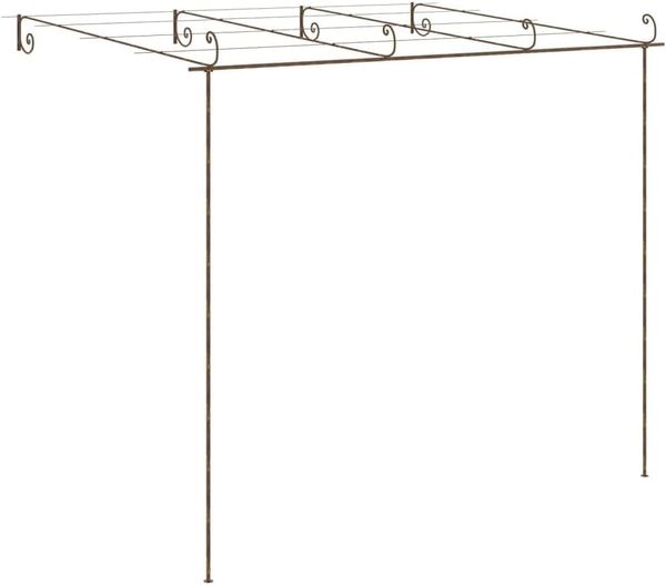 Pergola aus Eisen RITTO 4x3x2,5m BxTxH, Antik-Braun Rankhilfe Pergola aus Metall Bausatz freistehend Sonnenschutz Gartendeko Gartenpergola Bild 3