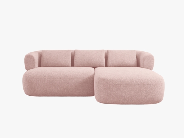 Micadoni 5-Sitzer Ecksofa Jenny Kleine Version Rechts Boucle Now or Never Puderrosa Bild 1