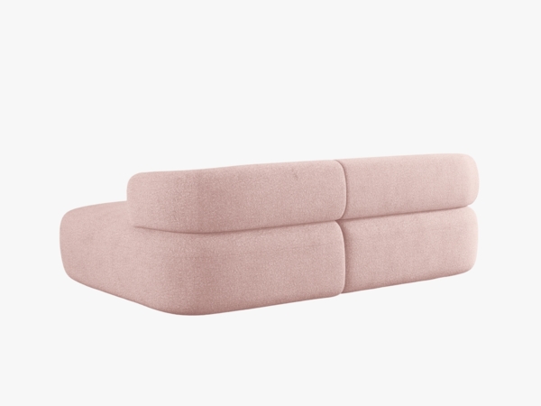 Micadoni 5-Sitzer Ecksofa Jenny Kleine Version Rechts Boucle Now or Never Puderrosa Bild 4