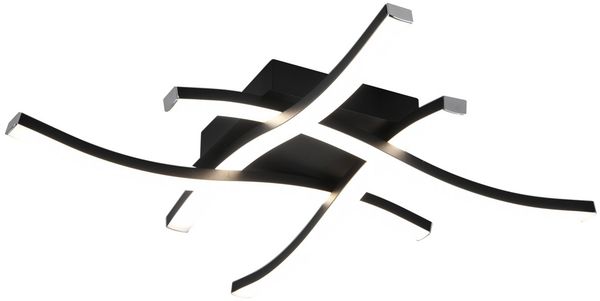LED Deckenleuchte ROUTE 4 flammig Metall Schwarz Neutralweiß, Breite 46cm Bild 2