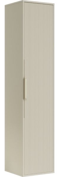 Badplaats Badezimmerschrank Rimini 38 x 33 x 170 cm Cashmere - Hoch Badschrank mit 1 Tür und Soft-Close