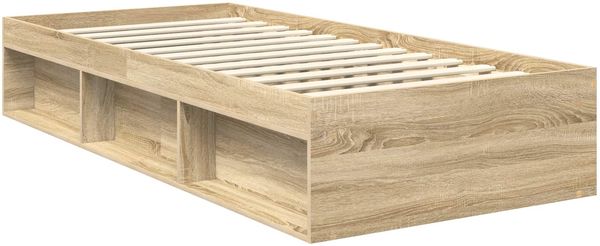 vidaXL Bettrahmen mit Kopfteil Sonoma 90 x 190 cm Massives Kiefernholz 3412544 Bild 5