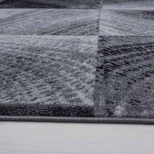 Villa Möbel Designteppich Pluiva, Rechteckig, Höhe: 6 mm, Kurzflor Teppich Wohnzimmer Abstrakt Kariert Design Pflegeleicht