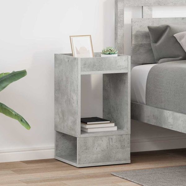 vidaXL Beistelltisch 2 pcs Beton Grau 30 x 30 x 56 cm Holzwerkstoff 890935