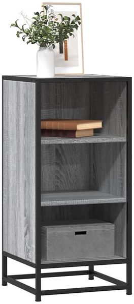 vidaXL Sideboard Grau Sonoma 35,5x35x76 cm Holzwerkstoff und Metall 848952