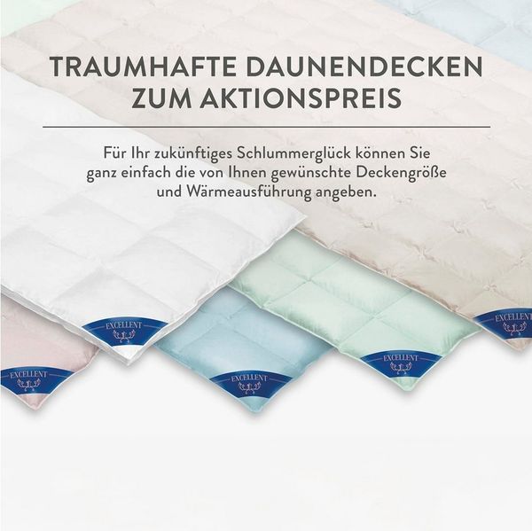 Excellent Daunenbettdecke Überraschungsbox, Füllung: 90% Daunen, 10% Federn, Bezug: Baumwolle, absoluter Sonderpreis, wegen Lagerräumung, Solange der Vorrat reicht