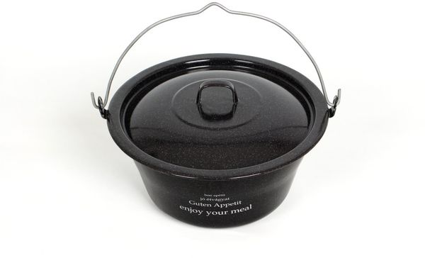 Su-Deco Gulaschkessel 10 Liter mit Deckel schwarz granit Bild 2