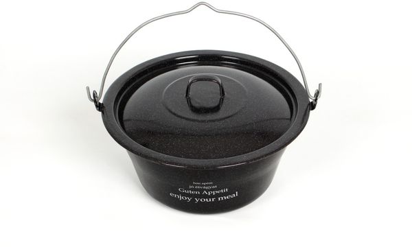 Su-Deco Gulaschkessel 10 Liter mit Deckel schwarz granit