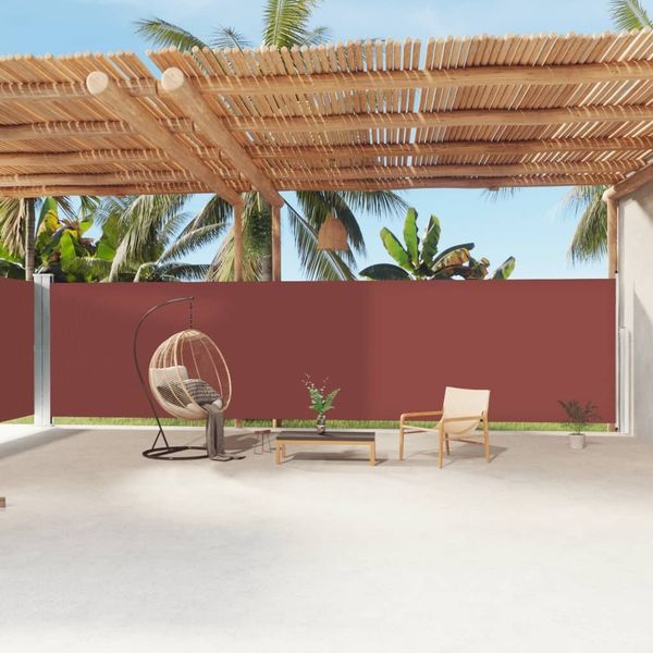 vidaXL Seitenmarkise Ausziehbar Braun 200x1200 cm 318081