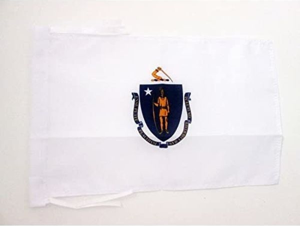 AZ FLAG - Flagge Massachusetts - 45x30 cm Mit Kordel - Bundesstaat Massachusetts Fahne 30x45 Cm - Flaggen