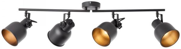 Brilliant Leuchten No. 49631-76 Spotrohr Rolet 4-flammig E14 sand schwarz