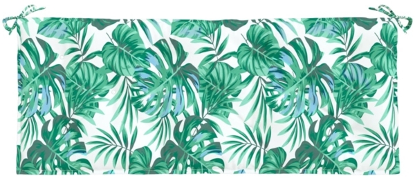 vidaXL Gartenbank-Auflage Blattmuster 120x50x7 cm Oxford-Gewebe 378951