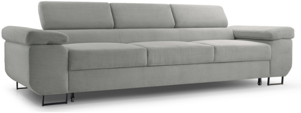 Selsey 'Capurso' Schlafsofa mit verstellbaren Kopfstützen und Stauraum, Cord, Beige