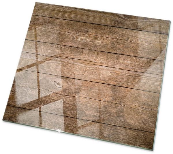 Tulup Tischplatte Bodenplatte Glas Die Struktur von Holzbrettern Tischplatte aus Glas