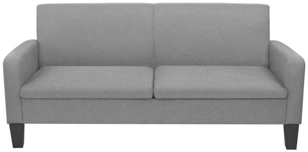 vidaXL Sofa 3-Sitzer 180x65x76 cm Hellgrau 244711 Bild 2