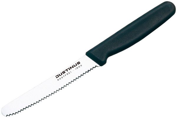 Justinus Brötchenmesser FINE CUT, Schwarz, Kunststoff