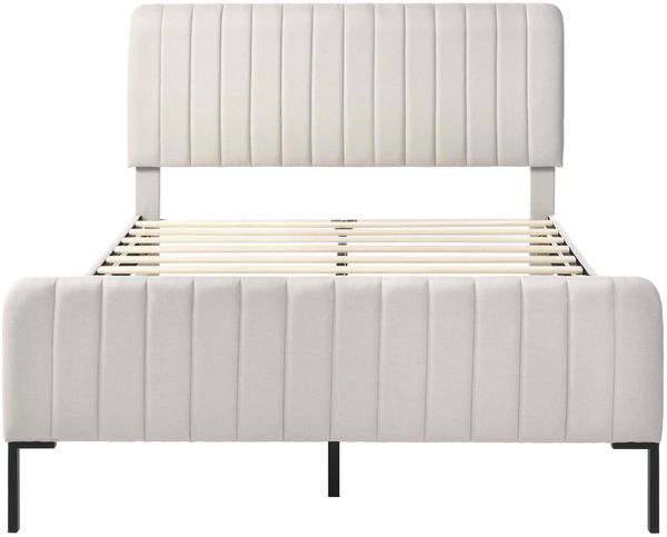 Polsterbett 140x200 cm aus Leinen mit verstellbarem Kopfteil – modernes, komfortables Doppelbett Bild 10