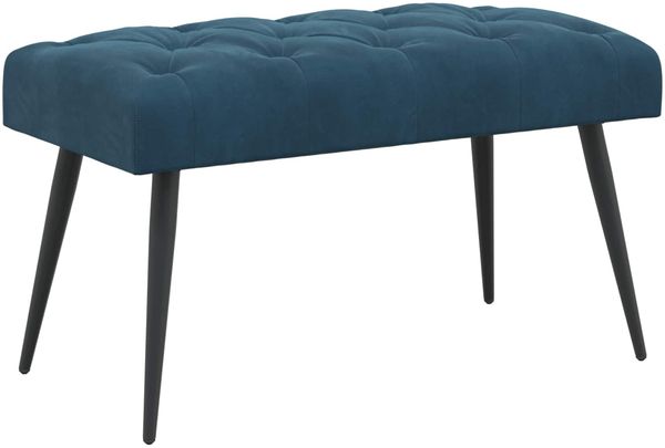 vidaXL Bank mit Knopfheftung Blau 80 x 40 x 46 cm Samt 42038566
