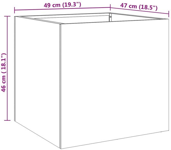vidaXL Pflanzkübel Silbern 49x47x46 cm Edelstahl 841567 Bild 11