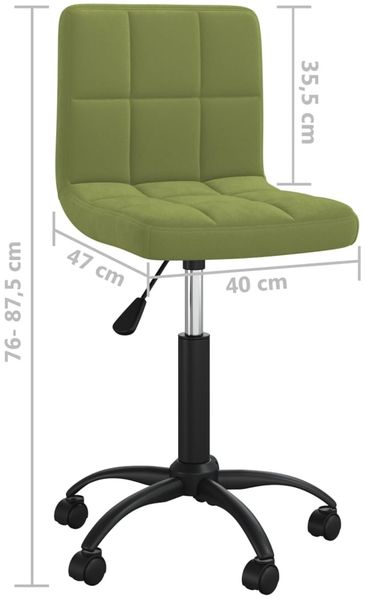 vidaXL Esszimmerstuhl Drehbar Hellgrün Samt, Drehbar [3087598] Bild 7