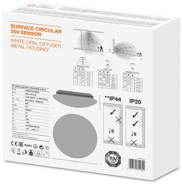 Ledvance DECKEN/WL. 250 13W 830 BWM (SURFACE CIRCULAR LED) Bild 7