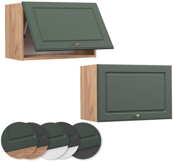 Hängeschrank Fame-Line Grün-Gold Landhaus 60 cm Flach Vicco Bild 5