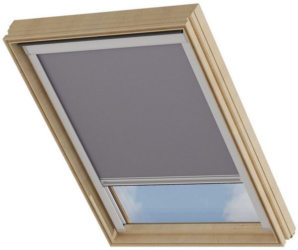 Dachfensterrollo Verdunklungsrollo Grau - Verdunklung - Kompatibel mit VELUX M08, Cocoon Home, verdunkelnd, Thermobeschichtet, Einfache Montage, 100% Verdunkelnd, Stufenlos