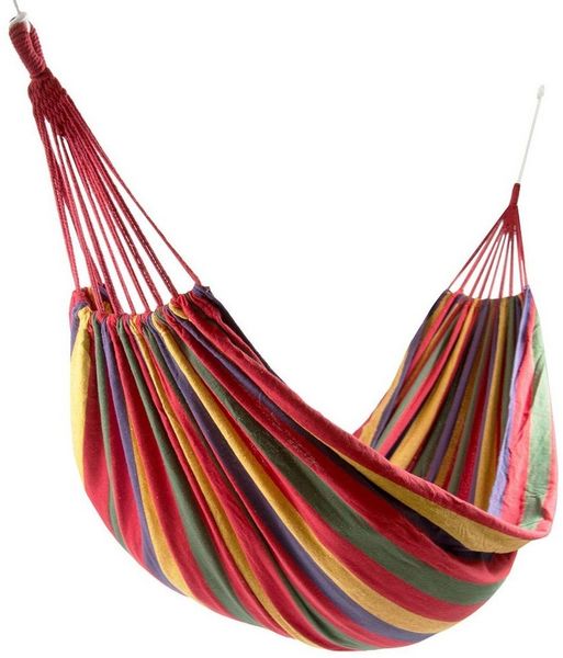 ZOLLNER Hängematte (inkl. Tasche und Seile), 150 x 210 cm, 90% Polyester, 10% Baumwolle