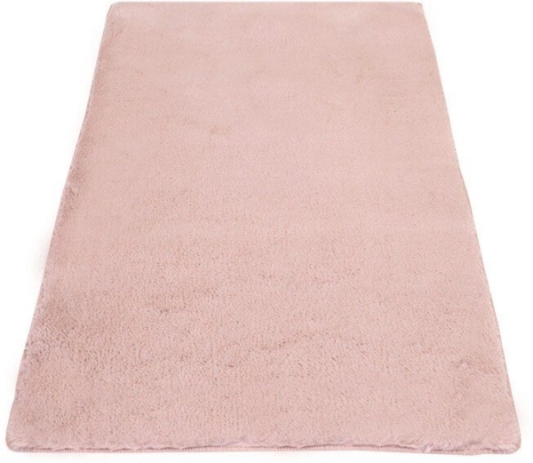 Carpet City Badematte Topia Mats, Badteppich uni, Höhe 14 mm, rutschhemmend beschichtet, strapazierfähig, Polyester, rechteckig, Hochflor, Kaninchen Haptik, Polyester, Badezimmerteppich, waschbar