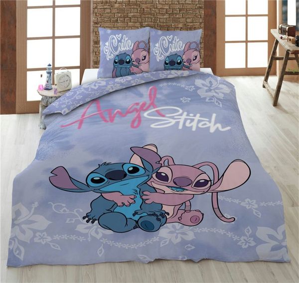 Disney Bettwäsche Disney Stitch Angel Kinder Mikrofaser Bettwäsche 2tlg. Set, 2 teilig, 135/140x200 65x65 cm