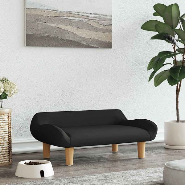 vidaXL Hundebett, Stoff, Schwarz, 24 x 70 x 40 cm