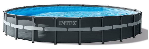 Intex Pool 26340GS Ultra XTR 732x132 cm, inkl. Filterpumpe, Leiter, Bodenplane & Abeckplane