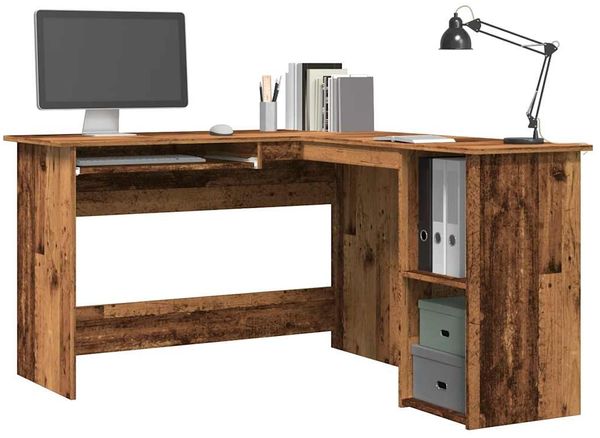 vidaXL Eckschreibtisch Altholz-Optik 120x140x75 cm Holzwerkstoff 855900