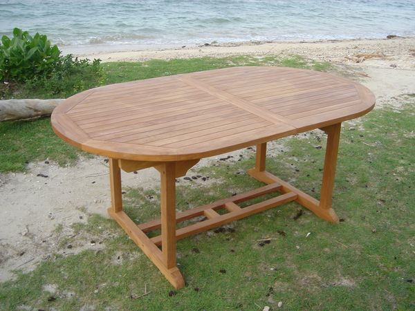 Teak Tisch Gartentisch Garten ausziehbar Esstisch Teakmöbel Holztisch 240/180cm